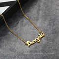 Alphabet Plate Stainless Steel Angel Custom Personalized Name Necklace